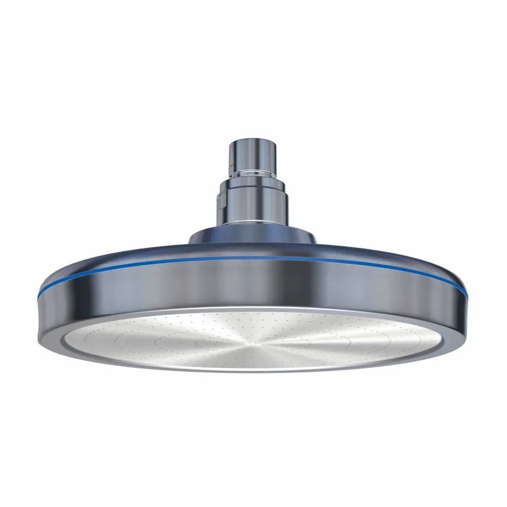 blu Ionic Shower Filter Overhead Original Chrome closed side