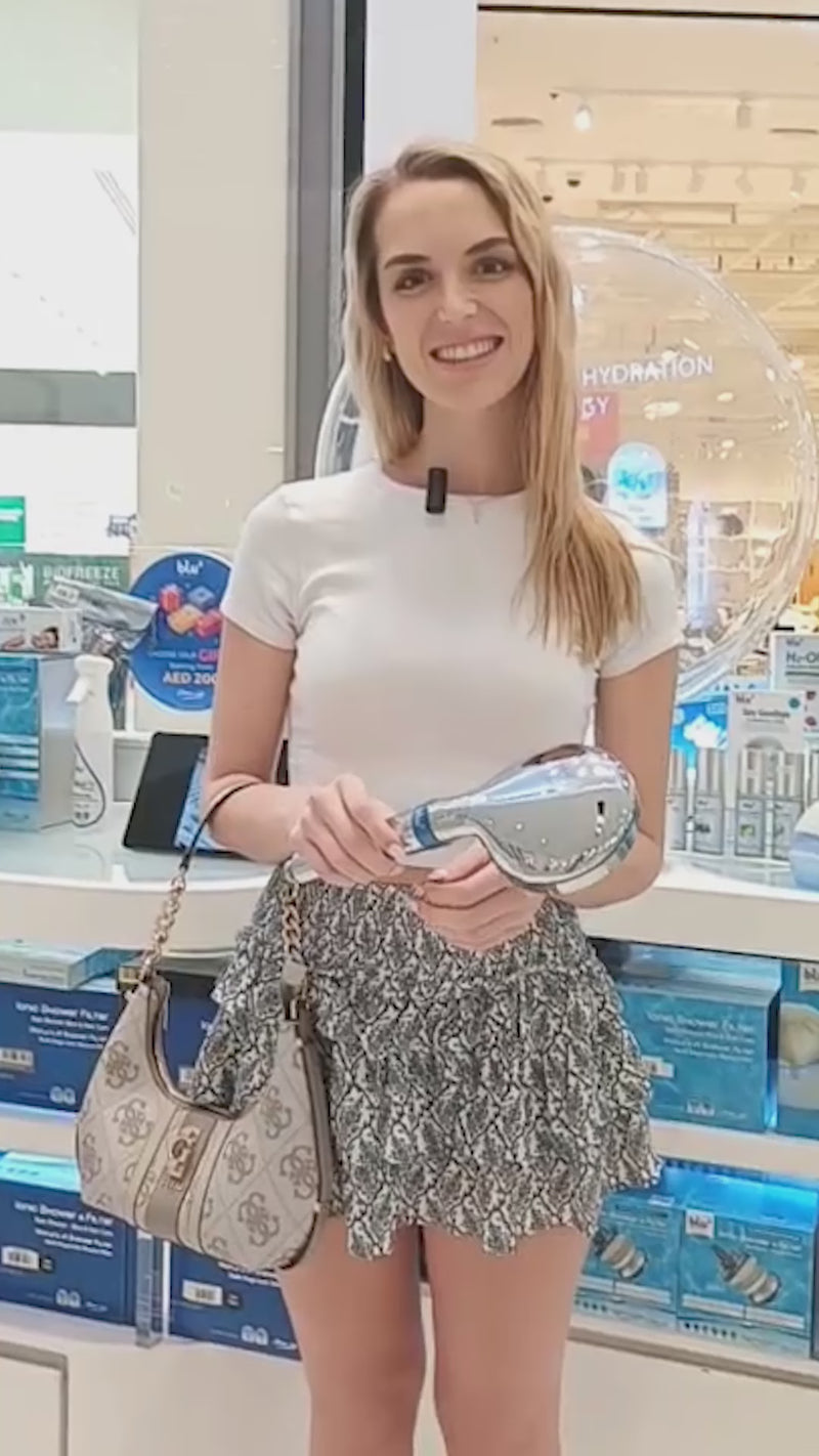 Linnae from South Africa talking about the blu Ionic Shower Head & Filter