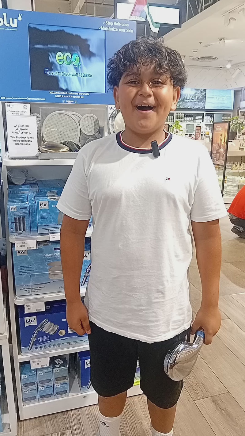 Hashim from Jordan talking about the blu Ionic Shower Head & Filter