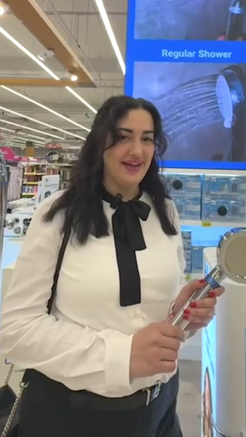 Inna from Ukraine talking about the blu Ionic Shower Head & Filter