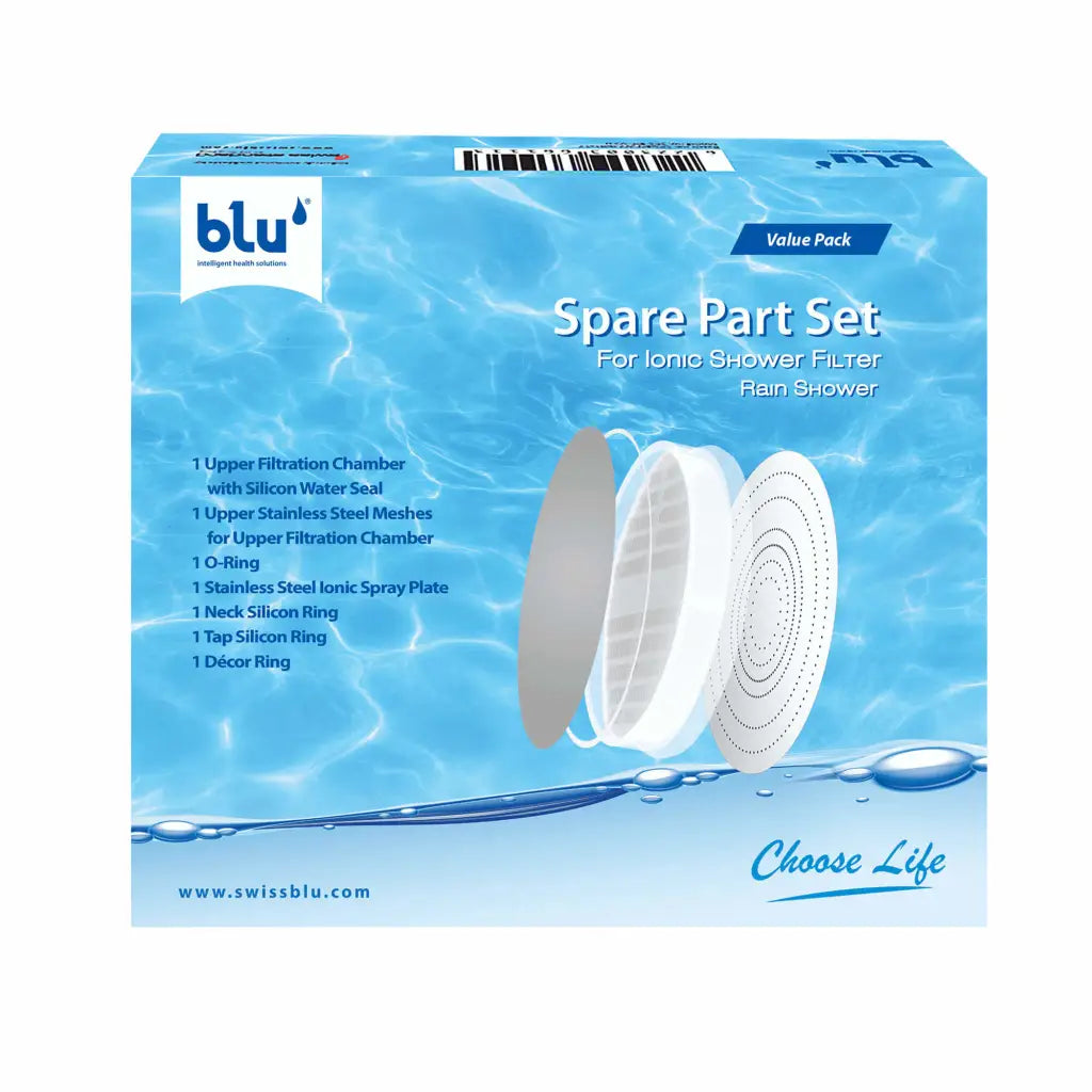 Upper chamber spare part set box for blu Ionic Shower Filter Overhead