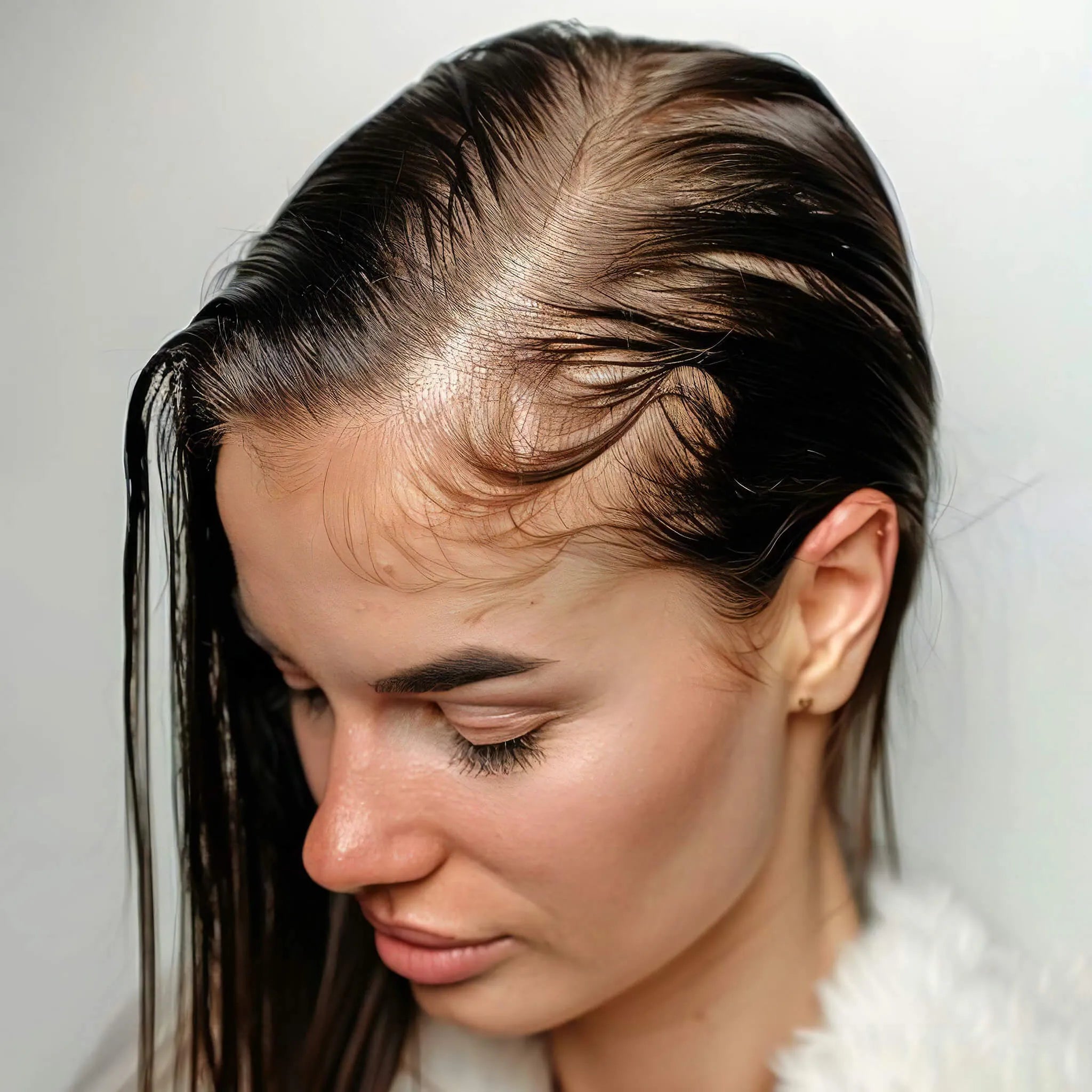 Hair before using blu